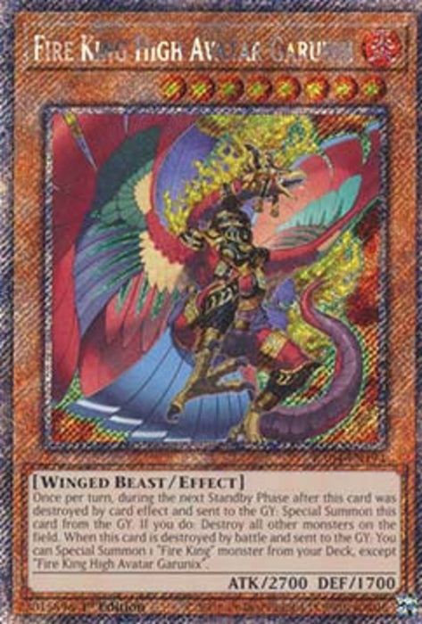Fire King High Avatar Garunix (V.1) RA04-FR194 Platinum Secret Rare Französisch