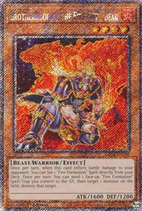 Brotherhood of the Fire Fist - Bear (V.1) RA04-EN198 Platinum Secret Rare Englisch