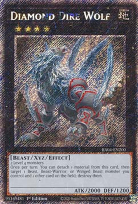 Diamond Dire Wolf (V.1) RA04-FR200 Platinum Secret Rare Französisch