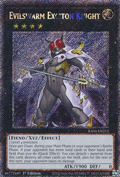 Evilswarm Exciton Knight (V.1) RA04-EN212 Platinum Secret Rare Englisch