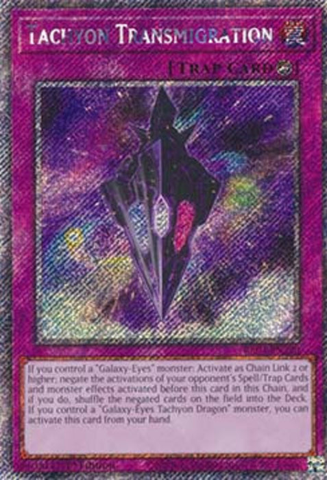 Tachyon Transmigration (V.1) RA04-EN220 Platinum Secret Rare Englisch