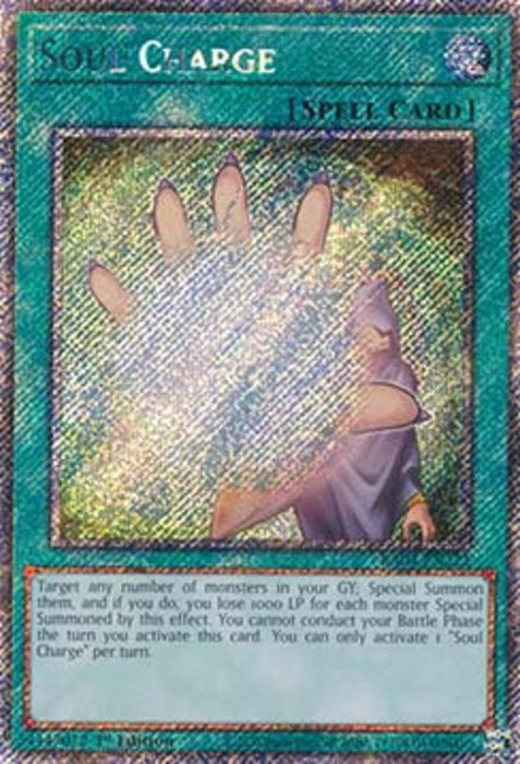 Soul Charge (V.1) RA04-EN222 Platinum Secret Rare Englisch