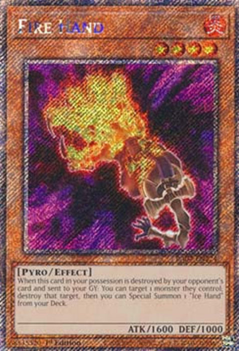 Fire Hand (V.1) RA04-FR224 Platinum Secret Rare Französisch
