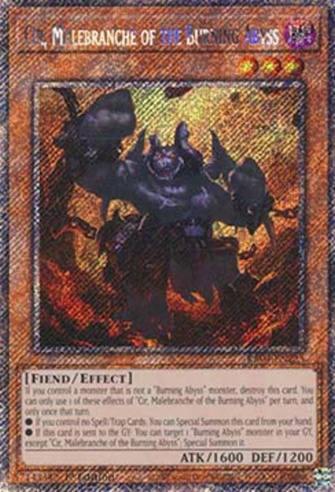 Cir, Malebranche of the Burning Abyss (V.1) RA04-EN234 Platinum Secret Rare Englisch