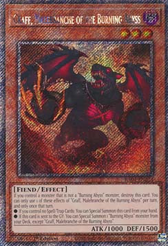 Graff, Malebranche of the Burning Abyss (V.1) RA04-FR234 Platinum Secret Rare Französisch