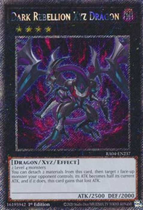 Dark Rebellion Xyz Dragon (V.1) RA04-FR237 Platinum Secret Rare Französisch