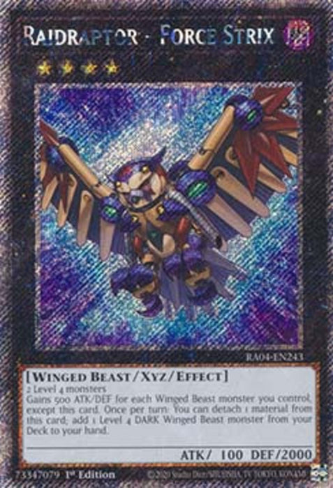 Raidraptor - Force Strix (V.1) RA04-EN243 Platinum Secret Rare Englisch