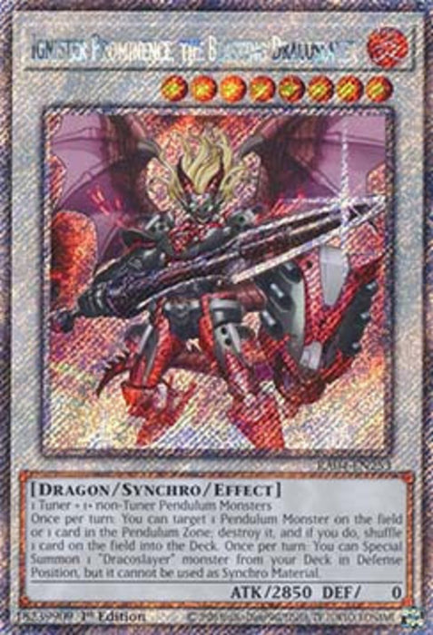 Ignister Prominence, the Blasting Dracoslayer (V.1) RA04-FR253 Platinum Secret Rare Französisch