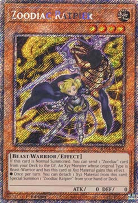 Zoodiac Ratpier (V.1) RA04-FR274 Platinum Secret Rare Französisch