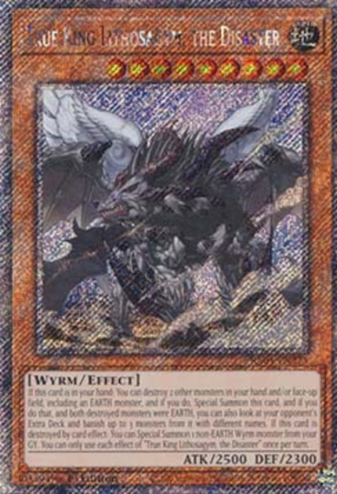 True King Lithosagym, the Disaster (V.1) RA04-FR275 Platinum Secret Rare Französisch