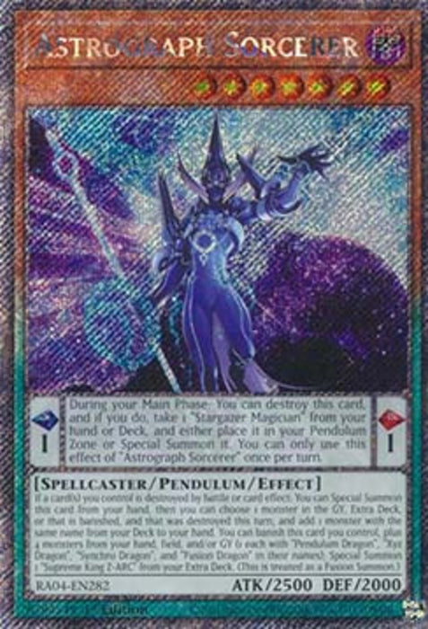 Astrograph Sorcerer (V.1) RA04-EN282 Platinum Secret Rare Englisch