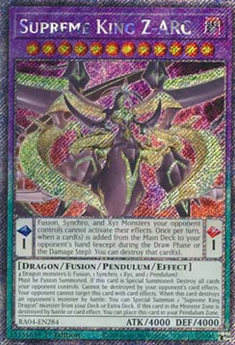 Supreme King Z-ARC (V.1) RA04-FR284 Platinum Secret Rare Französisch