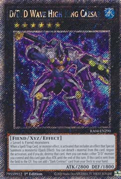 D/D/D Wave High King Caesar (V.1) RA04-FR290 Platinum Secret Rare Französisch