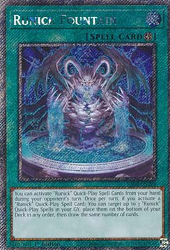 Runick Fountain (V.1) RA04-EN296 Platinum Secret Rare Englisch
