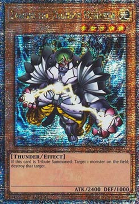 Zaborg the Thunder Monarch (V.2) RA04-FR125 Quarter Century Secret Rare Französisch