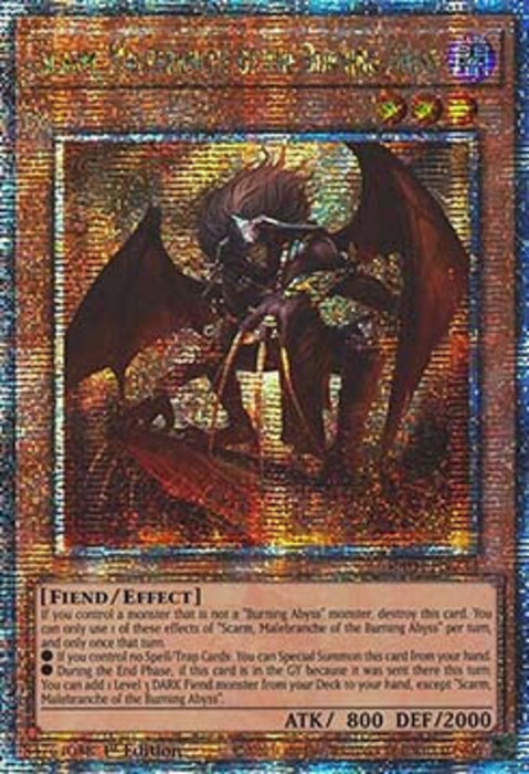 Scarm, Malebranche of the Burning Abyss (V.2) RA04-FR233 Quarter Century Secret Rare Französisch