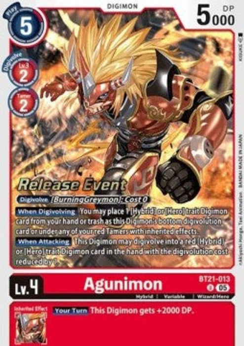 Agunimon (BT21-013) BT-21P Alternative Art Englisch