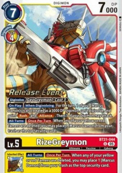 RizeGreymon (BT21-044) BT-21P Alternative Art Englisch