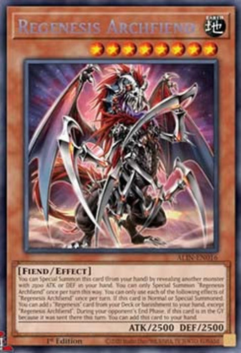 Regenesis Archfiend (V.1) ALIN-EN016 Secret Rare Englisch