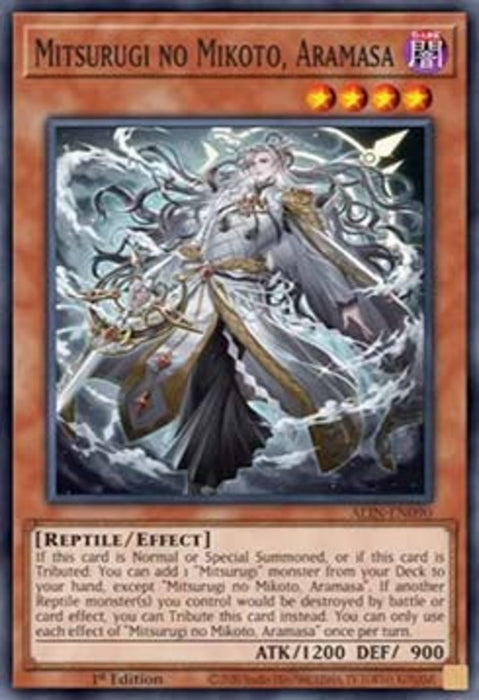 Mitsurugi no Mikoto, Aramasa ALIN-EN090 Super Rare Englisch