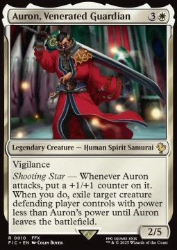 Auron, Venerated Guardian FIC-10 Rare Französisch