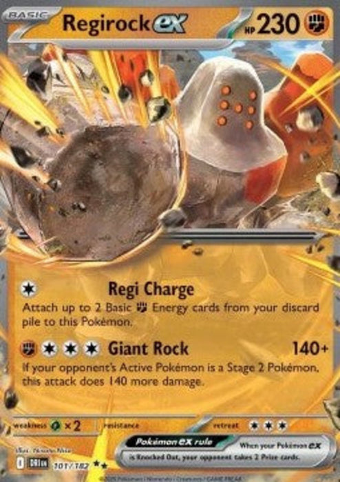 Regirock ex [Regi Charge | Giant Rock] DRI-101 Double Rare Deutsch