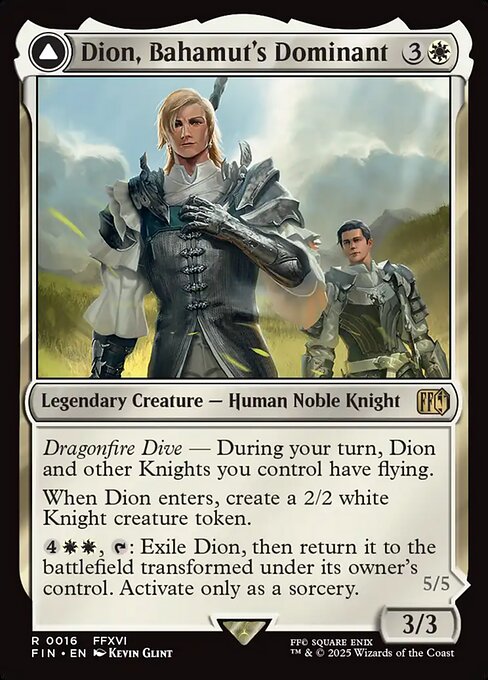 Magic: Dion, Bahamut's Dominant // Bahamut, Warden of Light