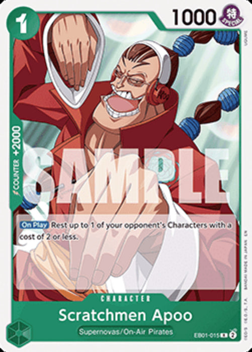Scratchmen Apoo (EB01-015) ST-24 Rare Englisch