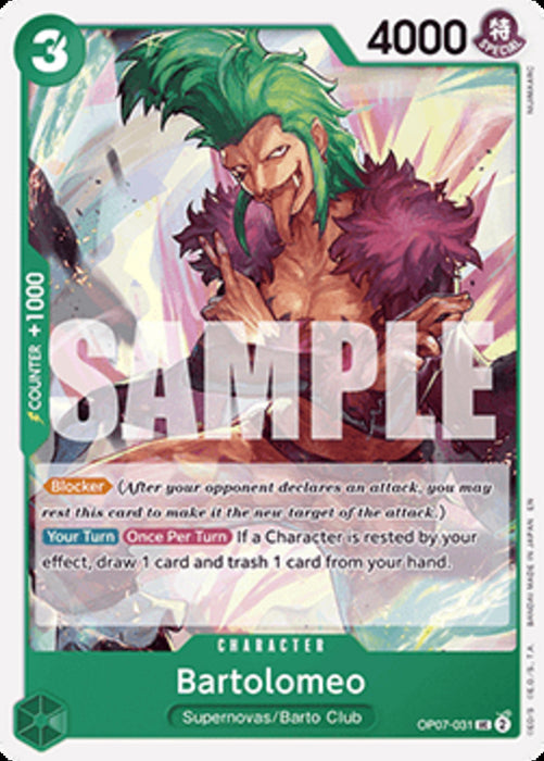 Bartolomeo (OP07-031) ST-24 Uncommon Englisch