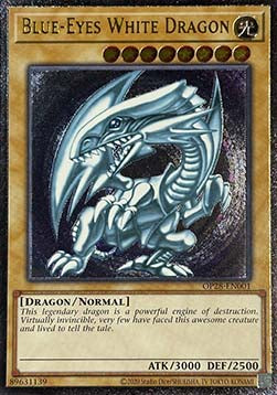 Blue-Eyes White Dragon OP28-EN001 Ultimate Rare Englisch