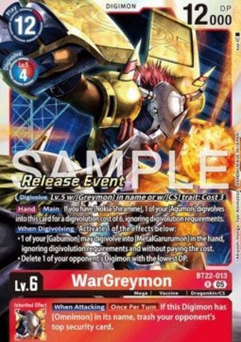 WarGreymon (BT22-013) BT-22P Alternative Art Englisch