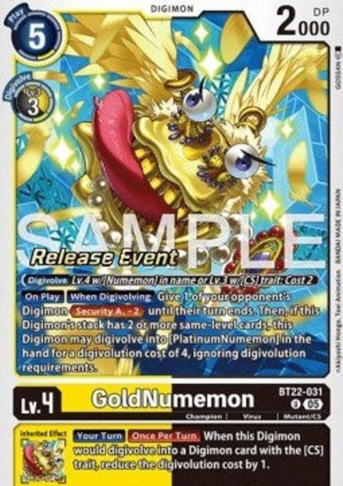 GoldNumemon (BT22-031) BT-22P Alternative Art Englisch