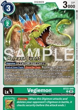Vegiemon (BT22-049) BT-22P Alternative Art Englisch