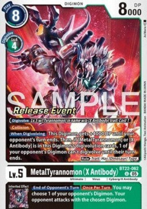 MetalTyrannomon (X Antibody) (BT22-062) BT-22P Alternative Art Englisch