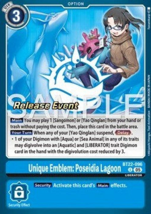 Unique Emblem: Poseidia Lagoon (BT22-096) BT-22P Alternative Art Englisch