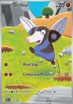 Drilbur BLK-124 Illustration Rare Englisch