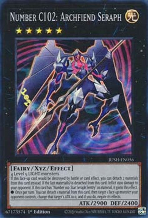 Number C102: Archfiend Seraph JUSH-EN056 Super Rare Englisch