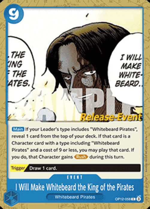 I Will Make Whitebeard the King of the Pirates (OP12-058) OP12P Common Englisch