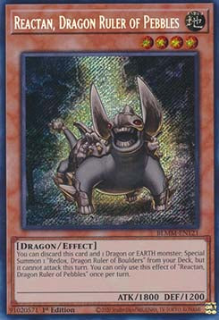 Reactan, Dragon Ruler of Pebbles BLMM-EN121 Secret Rare Englisch