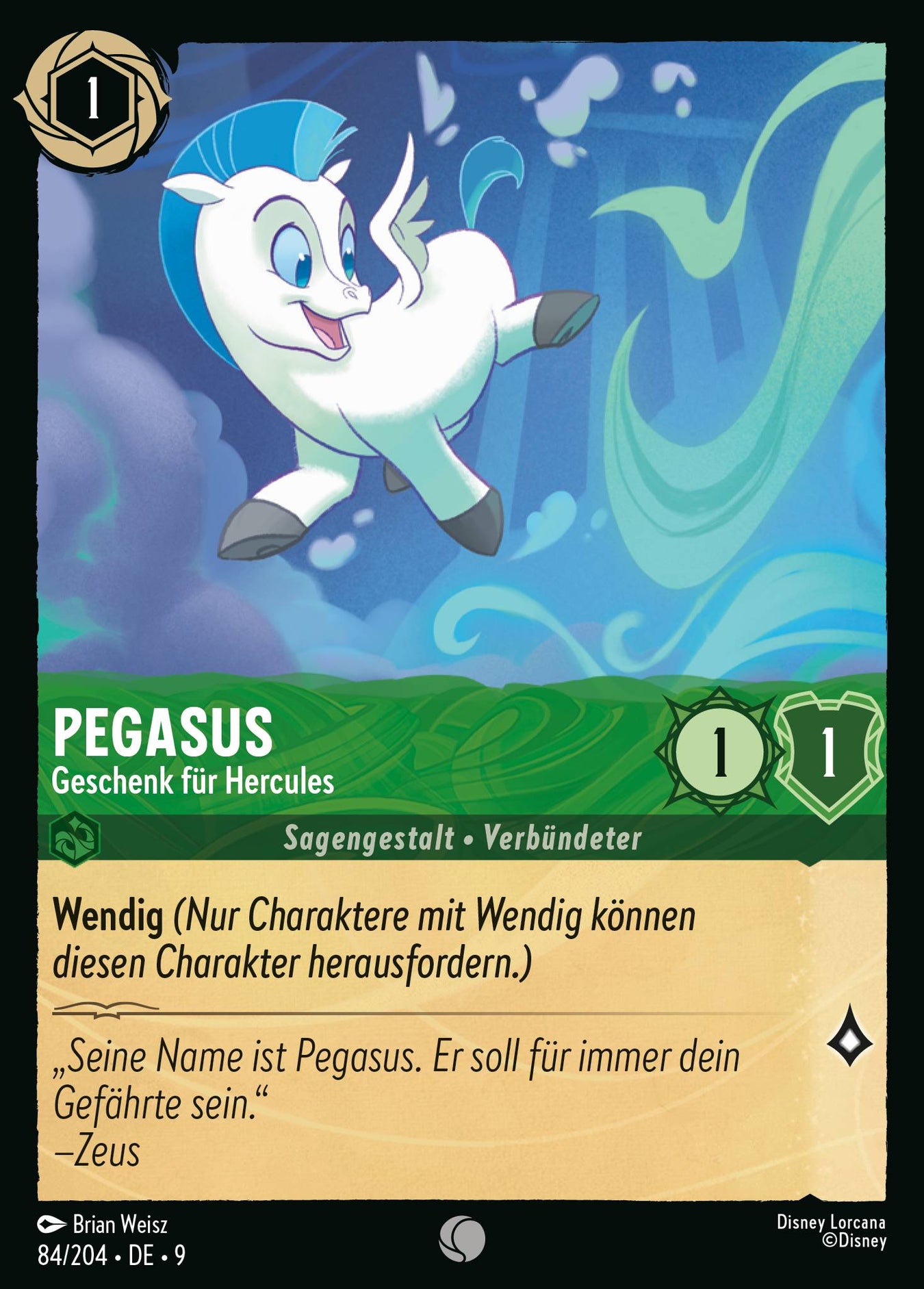 Alle Pegasus Charakterkarten in Disney Lorcana