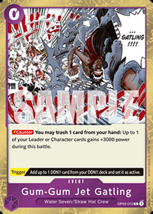 Gum-Gum Jet Gatling (OP03-072) (V.1) PRB02 Rare Englisch