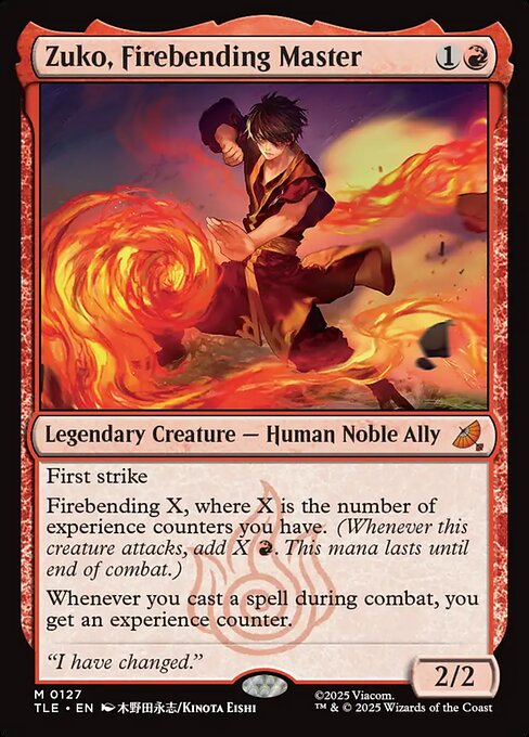 Zuko, Firebending Master (V.1) TLE-127 Mythic Englisch