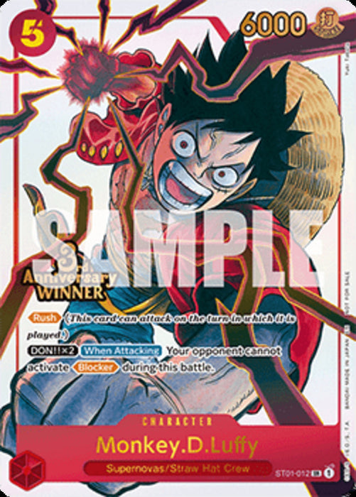 Monkey.D.Luffy (ST01-012) (V.1) STP Super Rare Englisch