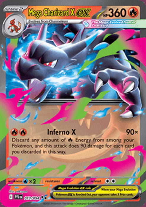 Mega Glurak X ex [Inferno X] PFL-013 Double Rare Deutsch