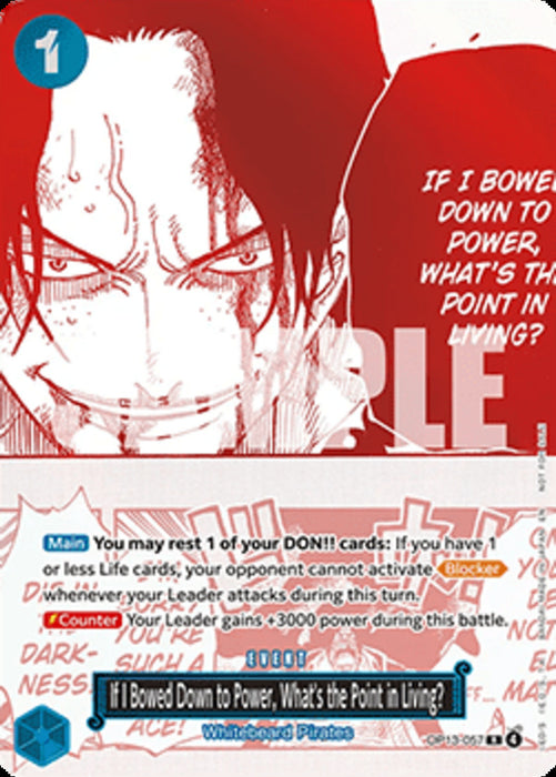 If I Bowed Down to Power, What's the Point in Living? (OP13-057) (V.1) UP Rare Englisch