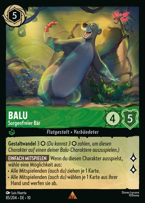 Balu - Sorgenfreier Bär (V.1) 10WHI-085 Rare Deutsch