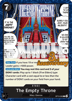 The Empty Throne (OP13-099) OP13P Common Englisch