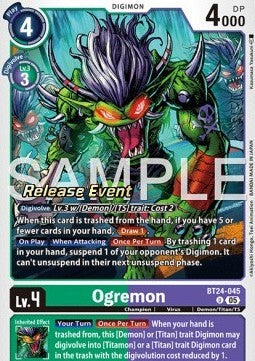 Ogremon (BT24-045) BT-24P Alternative Art Englisch