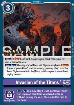 Invasion of the Titans (BT24-098) BT-24P Alternative Art Englisch