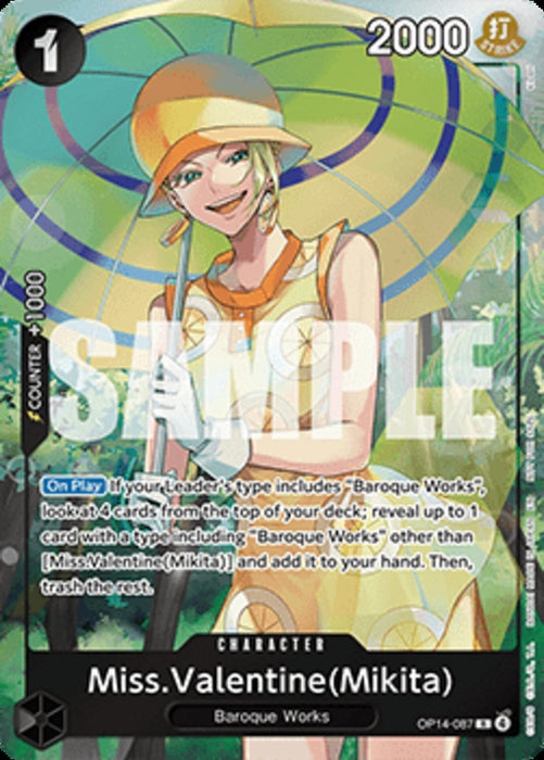Miss.Valentine(Mikita) (OP14-087) (V.1) UP Rare Englisch